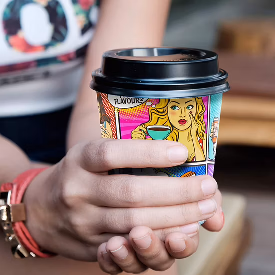 Pappbecher Kaffee 4 Unzen Wachs-Pappbecher Pappbecher-Siegel Einfach- oder doppelt gewellte Wand Heißkaffee-Pappbecher mit Logo Kompostierbare, biologisch abbaubare Verpackung Umweltfreundlich