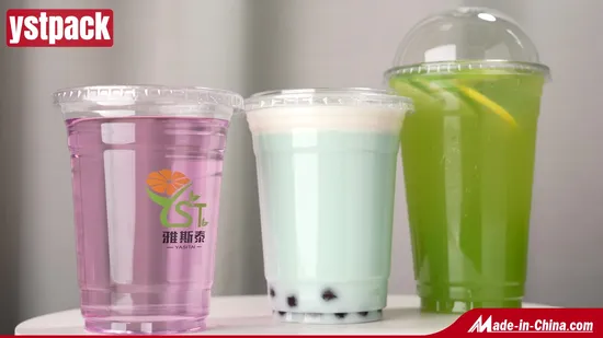 CE/FDA-zugelassene Milchtee-Plastikbecher, kundenspezifischer Einweg-200-ml-PP-Kunststoffbecher aus klarem, transparentem Kunststoff, Becher für heißen Kaffee/kaltes Trinken