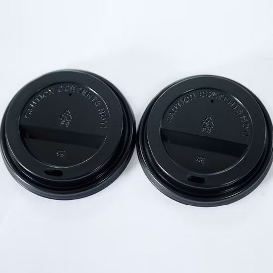 Einweg-Kaffeetassen für Heißgetränke zum Mitnehmen, Kunststoff-PP/PS-Abdeckung, Pappbecherdeckel