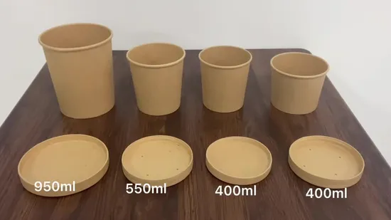 Biologisch abbaubarer, umweltfreundlicher Suppenbecher zum Mitnehmen mit individuellem Logo