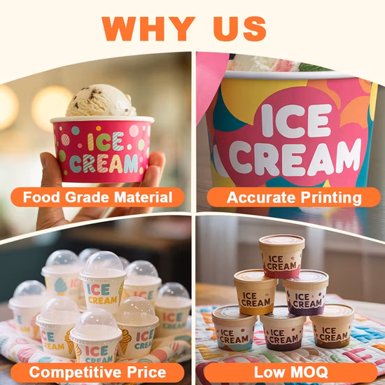 Ice Cream Cup Cups coffee Cups Ice Cream Packaging Cup Biodegradable Icecream Coffee Disposable