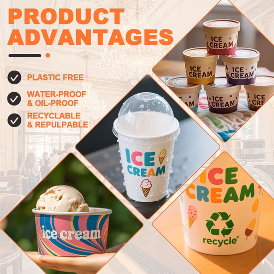 Ice Cream Cup Cups coffee Cups Ice Cream Packaging Cup Biodegradable Icecream Coffee Disposable