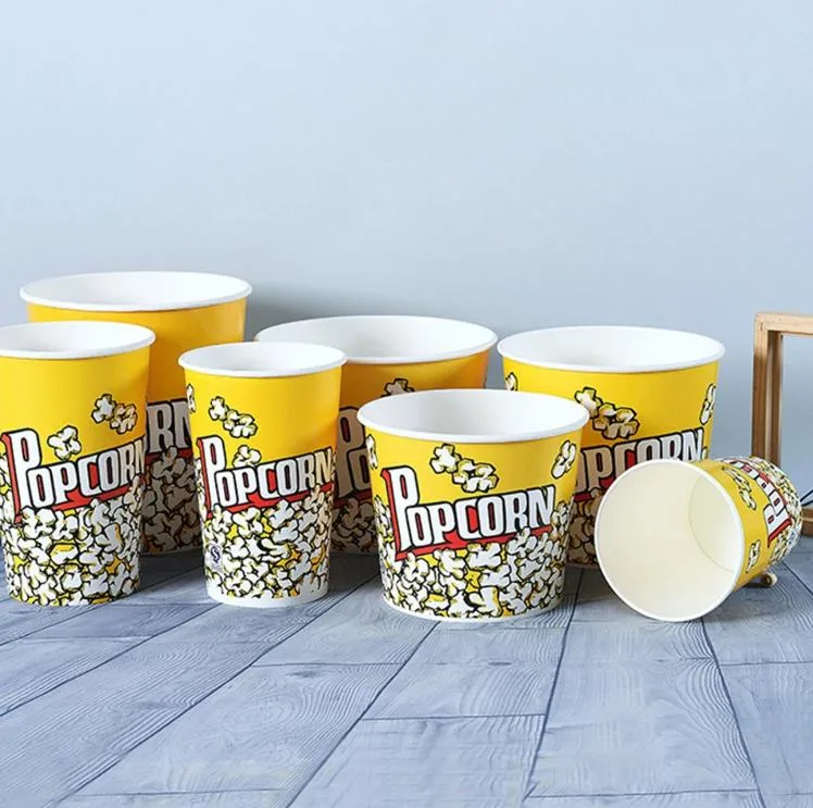 Disposable PE Coated Eco-Friendly Popcorn Paper Cups for Sale