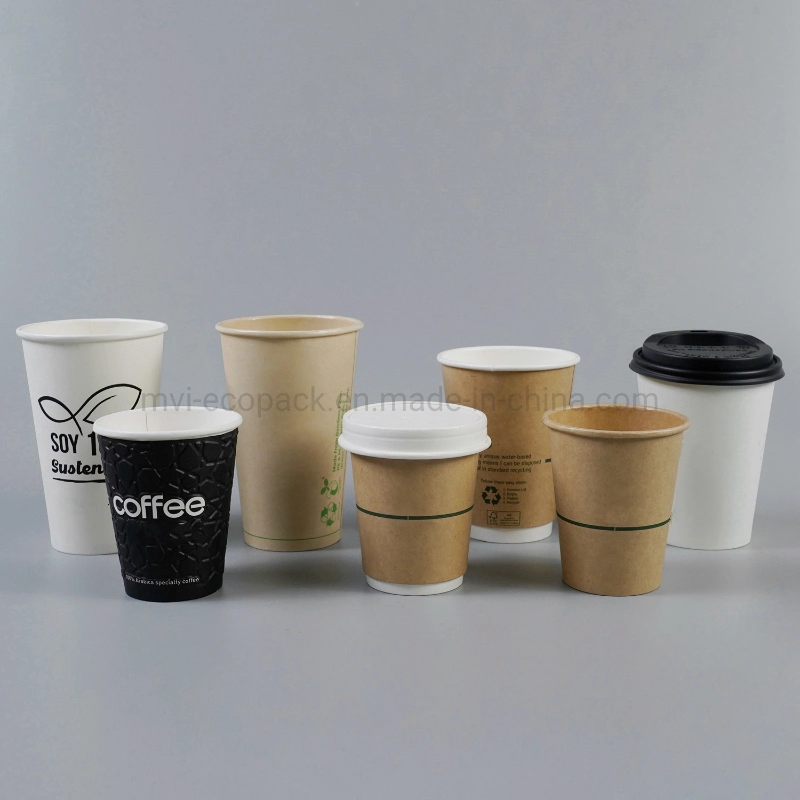 Customized Wholesale Double Wall Coffee Cups for Cold Drinks Disposable Paper Cup