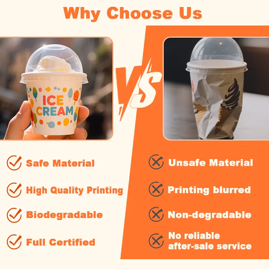 Ice Cream Cup Cups coffee Cups Ice Cream Packaging Cup Biodegradable Icecream Coffee Disposable