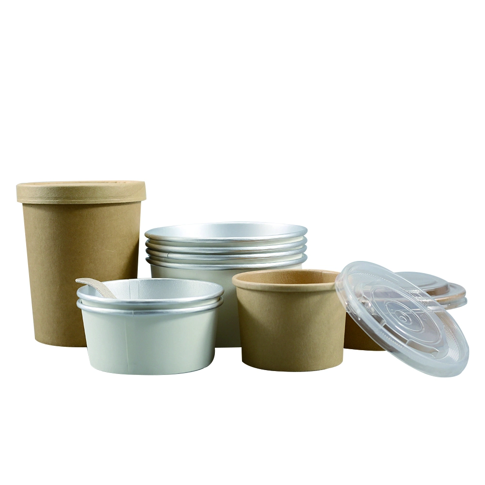 Kraft Paper Bowl Disposable Paper Cup for Hot Soup or Ice Cream Bowl