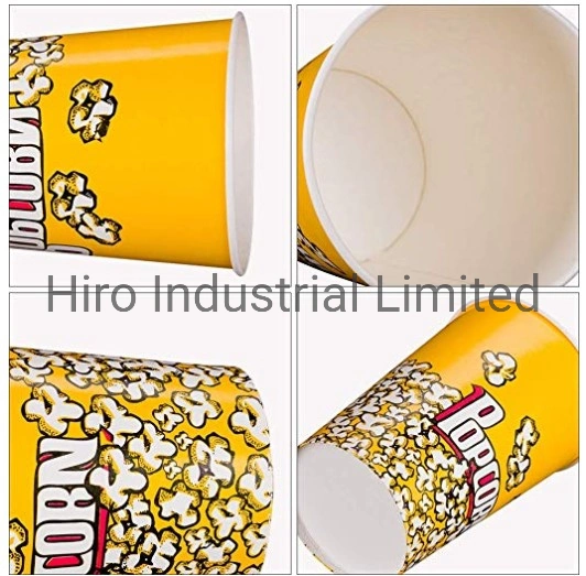Customized Printed Paper Popcorn Buckets at Low Price High Quality