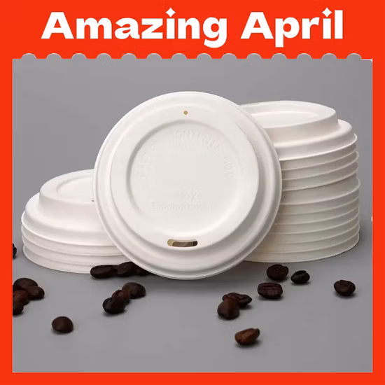 100% Biodegradable Disposable Paper Coffee Cup Lid