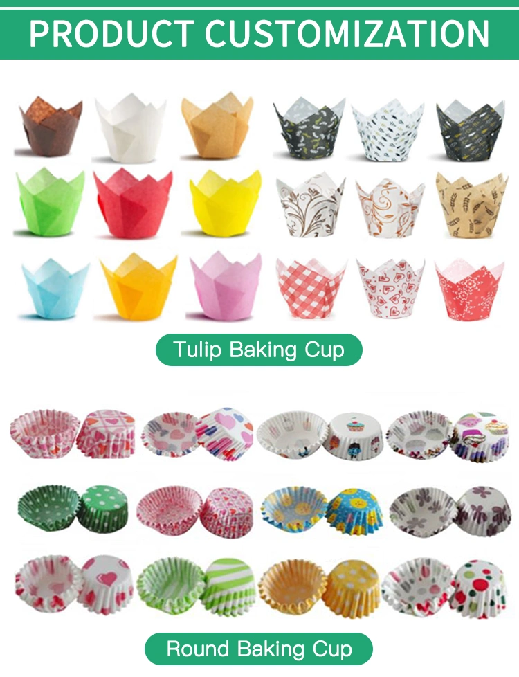 Aluminum Foil Cupcake High Temperature Resistance Disposable Paper Muffin Cups