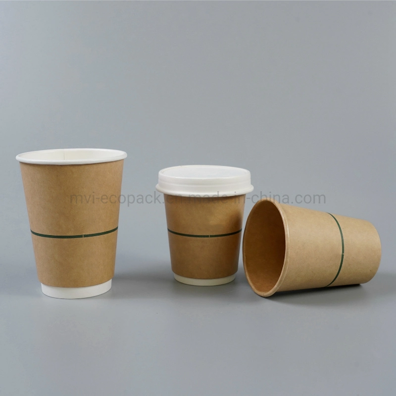 Customized Wholesale Double Wall Coffee Cups for Cold Drinks Disposable Paper Cup