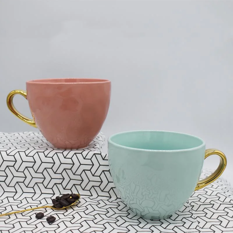 New Bone China Soup Cup with Color Print