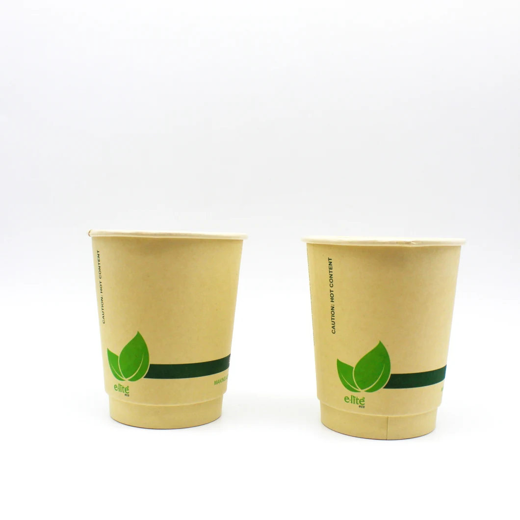 Insulated Compostable Biodegradable 16 Oz Personalized Print Paper Cup Hot