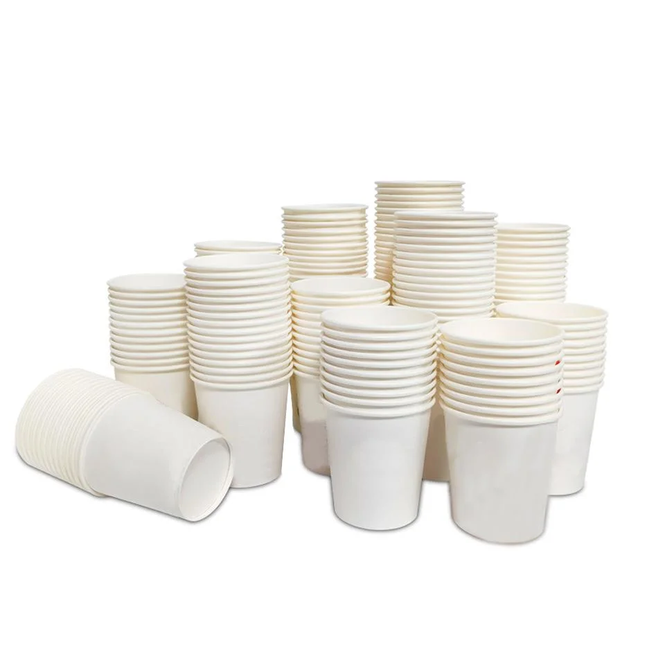 Biodegradable Single Wall Paper Cups with Lids, 100% Compostable Paper Cups