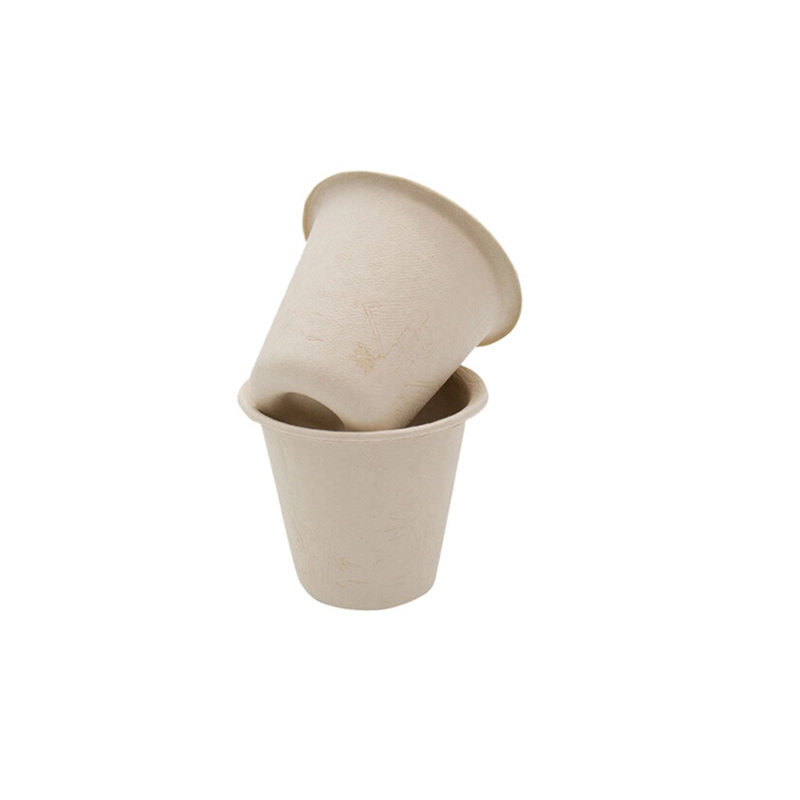 Disposable Biodegradable 8oz Drinking Cup Compostable 100% Biodegradable Sugarcane Paper Coffee Cups