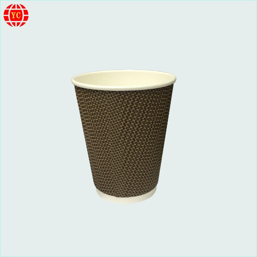 12oz Ripple Wall Cup Embossed Coffee Cup
