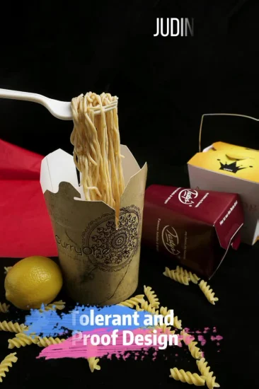 26oz 32oz Einwegpapier-Nudelbox für chinesische Lebensmittel