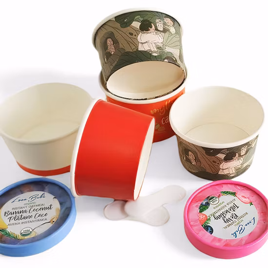 Biologisch abbaubare, kompostierbare, individuell bedruckte Einweg-Pappbecher mit 10-Unzen-Bechern