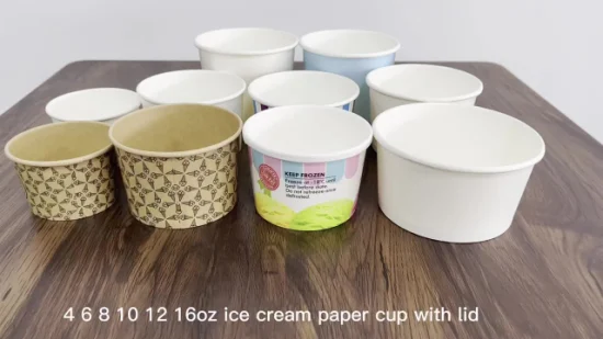 Eisbecher, Tassen, Kaffeetassen, Eiscreme-Verpackungsbecher, biologisch abbaubarer Eiskaffee, Einwegartikel